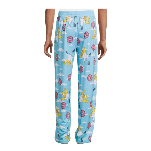 The Simpsons Homer Donut Clouds - Mens Graphic Sleep Pants - Size L - Picture 5 of 8